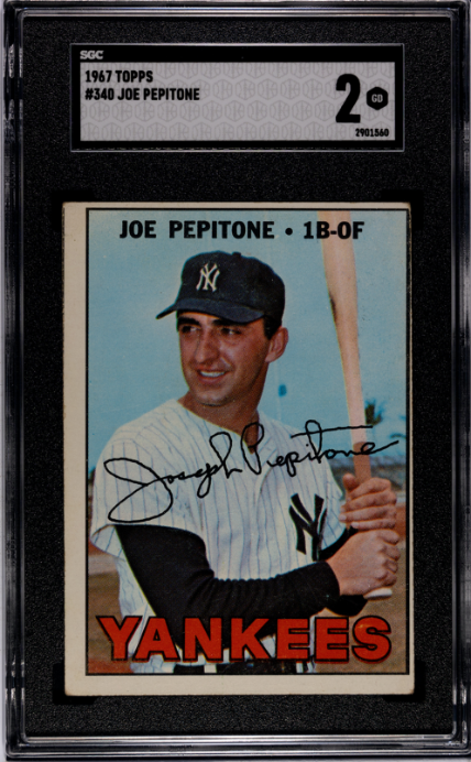1967 Topps #340 Joe Pepitone SGC 2