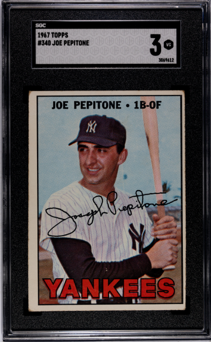 1967 Topps #340 Joe Pepitone SGC 3