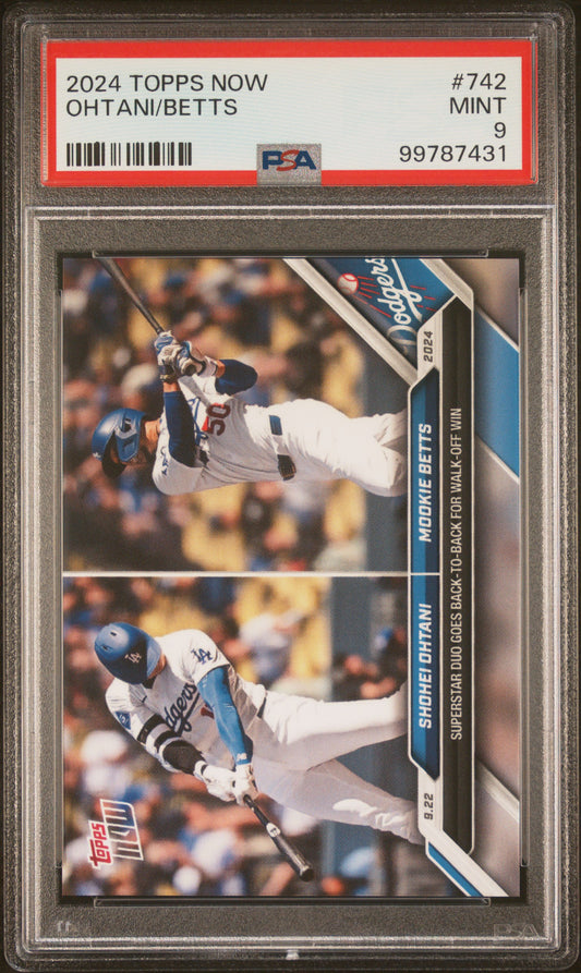 2024 Topps Now #742 Ohtani/Betts PSA 9