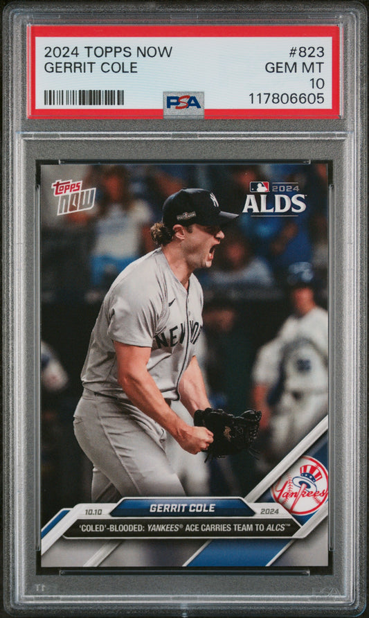 2024 Topps Now #823 Gerrit Cole PSA 10