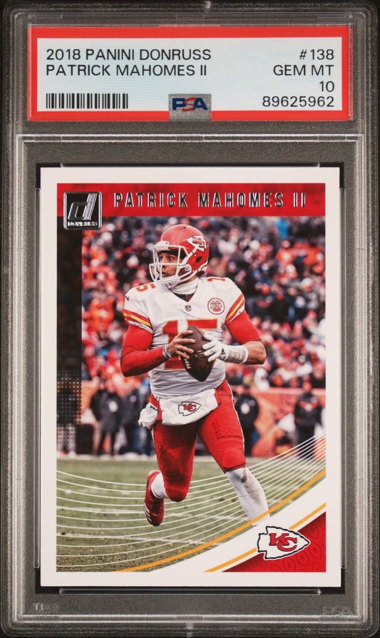 2018 Panini Donruss #138 Patrick Mahomes II PSA 10