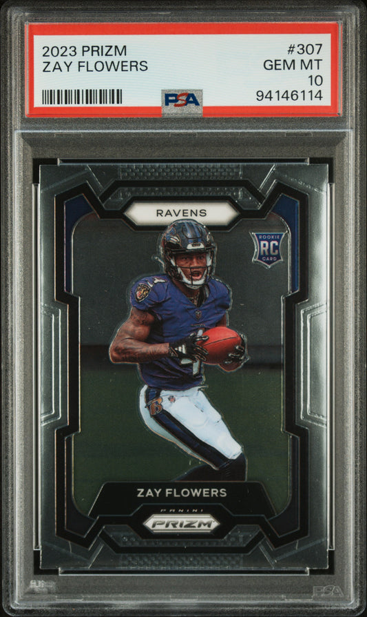 2023 Panini Prizm #307 Zay Flowers RC PSA 10