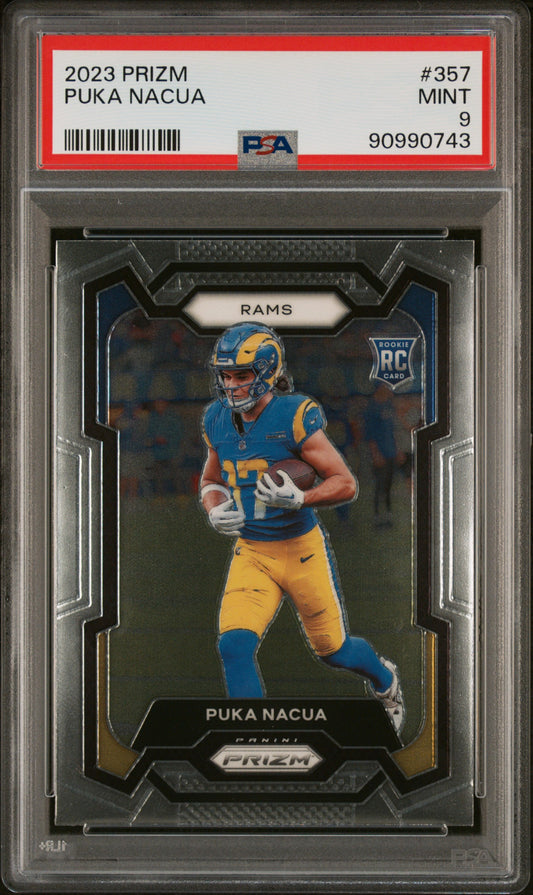 2023 Panini Prizm #357 Puka Nacua RC PSA 9