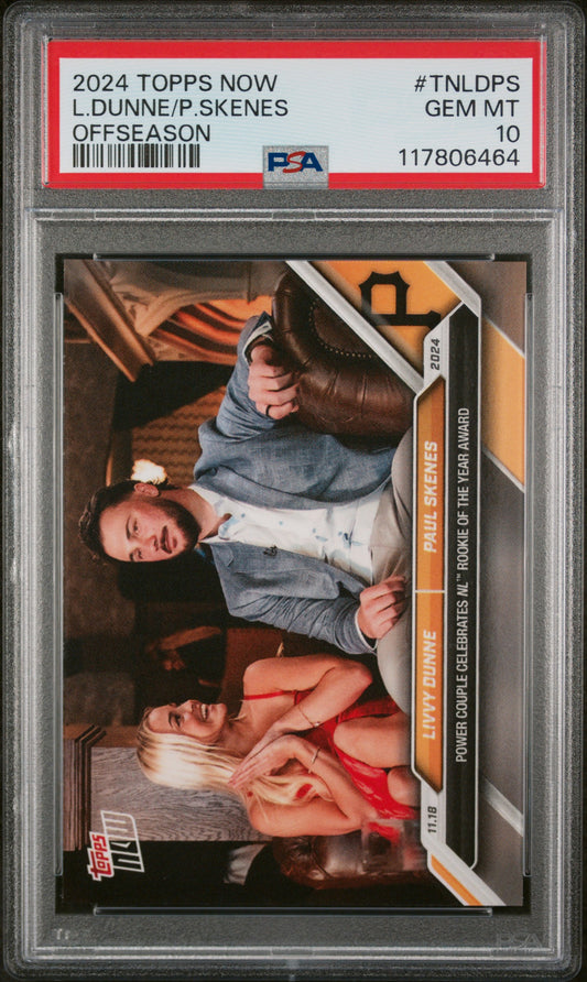 (8)2024 Topps Now Offseason #TNLDPS L.Dunne/P.Skenes PSA 10