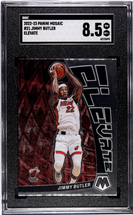 2022-23 Panini Mosaic #21 Jimmy Butler Elevate SGC 8.5