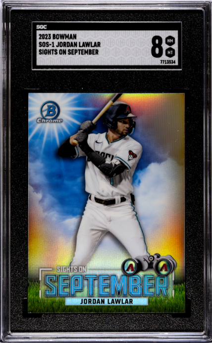 2023 Bowman #SOS-1 Jordan Lawlar Sights on September SGC 8