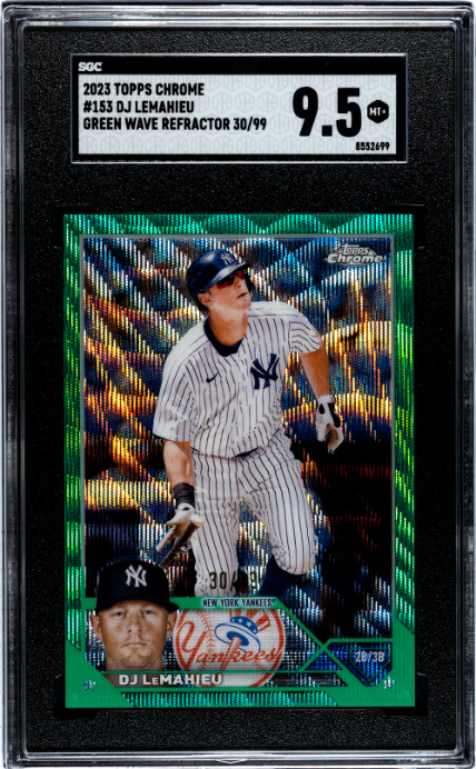 2023 Topps Chrome #153 Dj Lemahieu Green Wave Refractor SGC 9.5