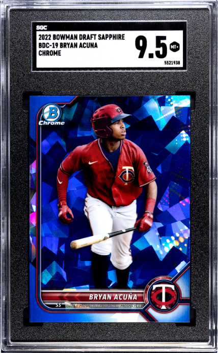2022 Bowman Draft Sapphire #BDC-19 Bryan Acuna Chr. SGC 9.5