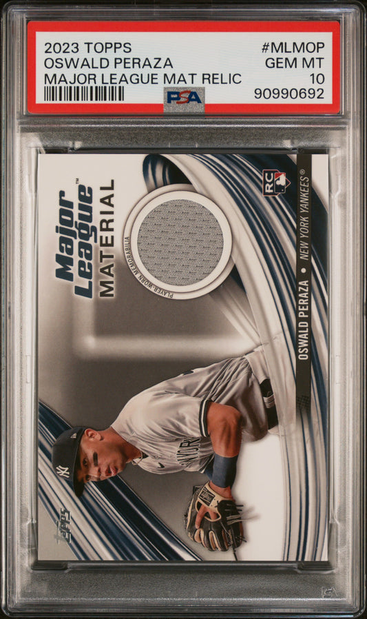 2023 Topps Major League Material Relics #MLMOP Oswald Peraza RPA PSA 10