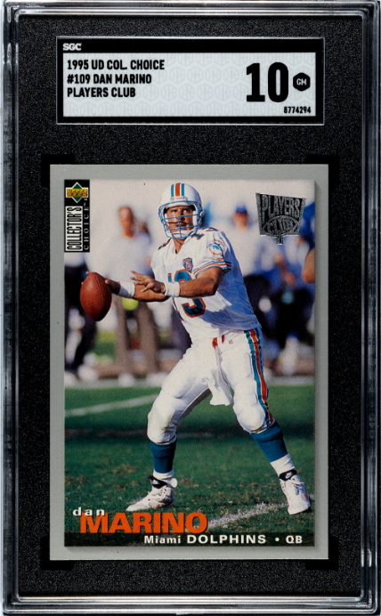 1995 Upper Deck Collector's Choice #109 Dan Marino Players Club SGC 10