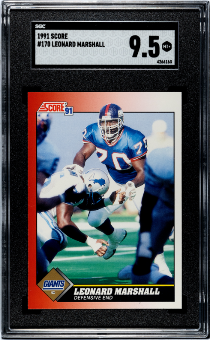 1991 Score #170 Leonard Marshall SGC 9.5