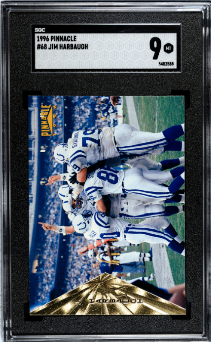 1996 Pinnacle #68 Jim Harbaugh SGC 9