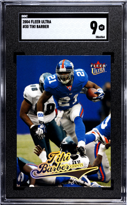 2004 Fleer Ultra #30 Tiki Barber SGC 9