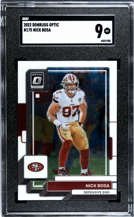 2022 Donruss Optic #175 Nick Bosa SGC 9