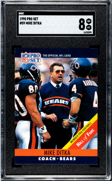 1990 Pro Set #59 Mike Ditka SGC 8