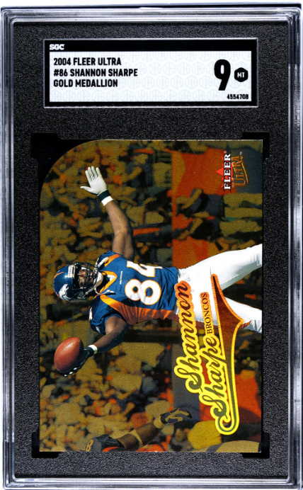 2004 Fleer Ultra #86 Shannon Sharpe Gold Medallion SGC 9