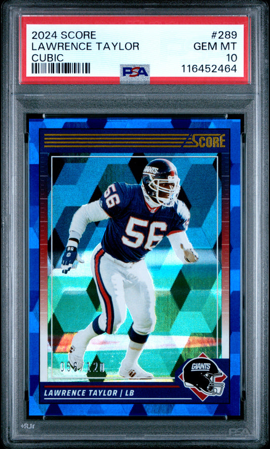 2024 Panini Score #289 Lawrence Taylor Cubic PSA 10
