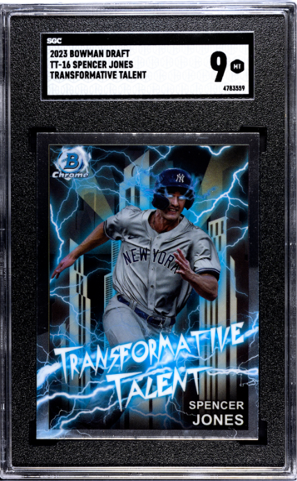 2023 Bowman Draft #TT-16 Spencer Jones Transformative Talent SGC 9