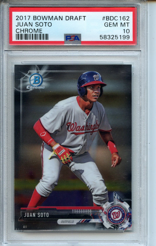 2017 Bowman Draft #BDC162 Juan Soto Chrome PSA 10