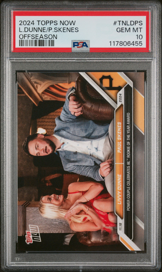 (1)2024 Topps Now Offseason #TNLDPS L.Dunne/P.Skenes PSA 10