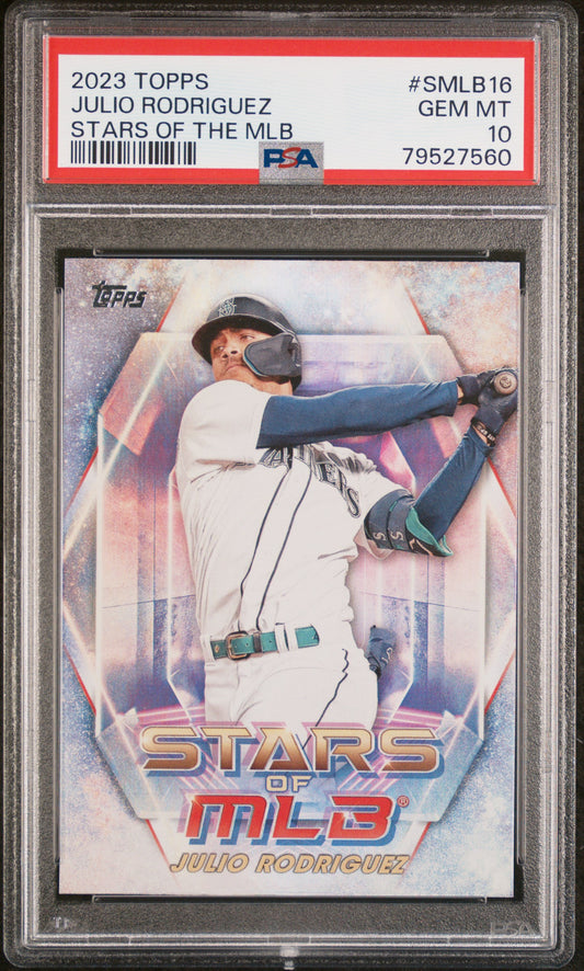 2023 Topps Stars Of MLB #SMLB16 Julio Rodriguez PSA 10