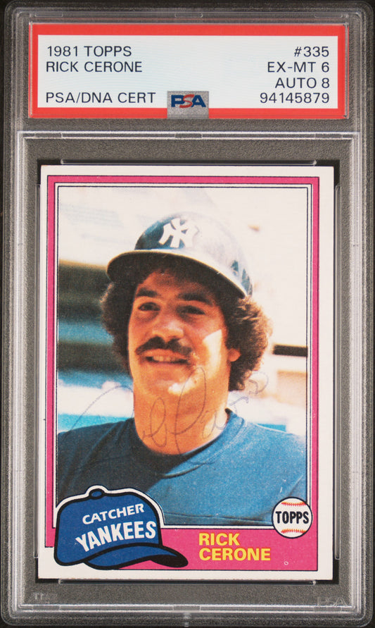 1981 Topps #335 Rick Cerone PSA 6-8