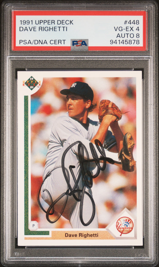 1991 Upper Deck #448 Dave Righetti PSA 4-8