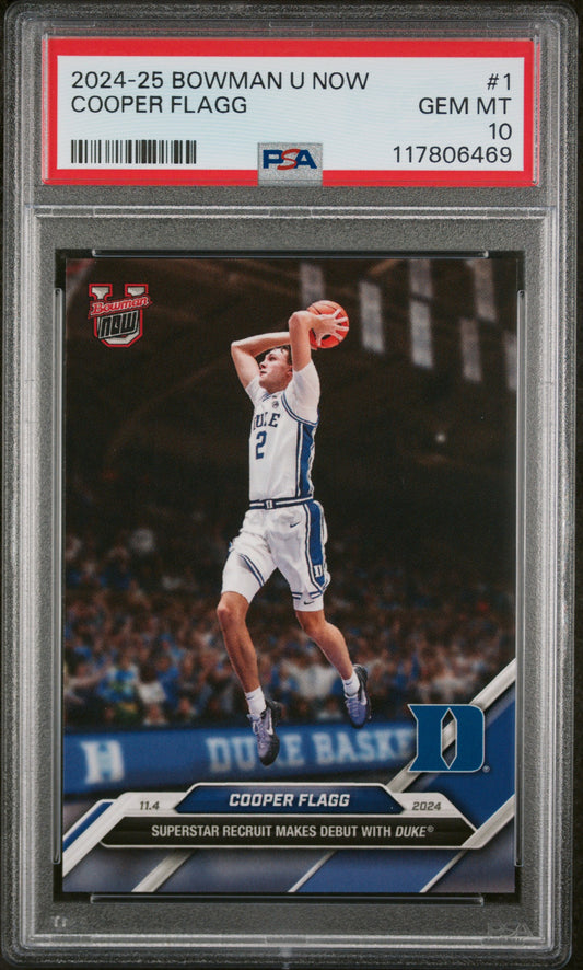 2024-25 Bowman U Now #1 Cooper Flagg PSA 10