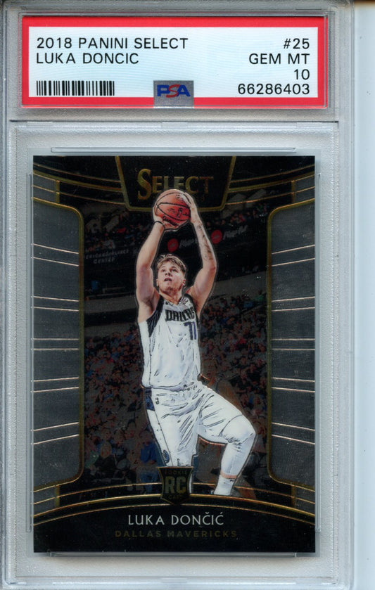 2018 Panini Select #25 Luka Doncic RC PSA 10