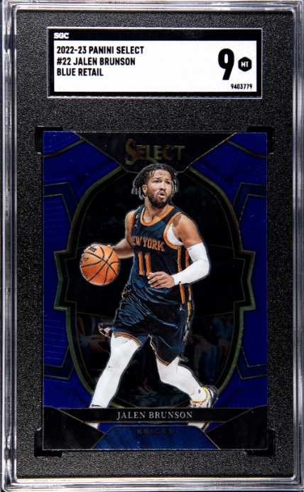2022-23 Panini Select #22 Jalen Brunson Blue Retail SGC 9