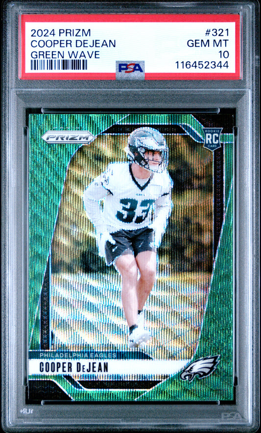 2024 Panini Prizm #321 Cooper Dejean RC Green Wave PSA 10