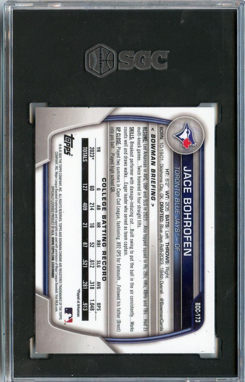 2023 #BDC-173 Jace Bohrofen Chrome Aqua Lunar Crater Refractor SGC 9.5