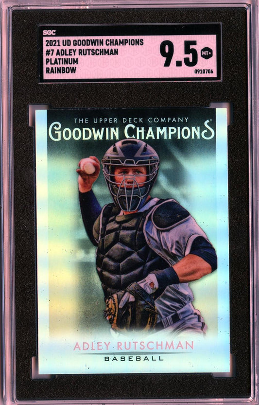 2021 Upper Deck Goodwin Champions #7 Adley Rutschman Platinum Rainbow SGC 9.5