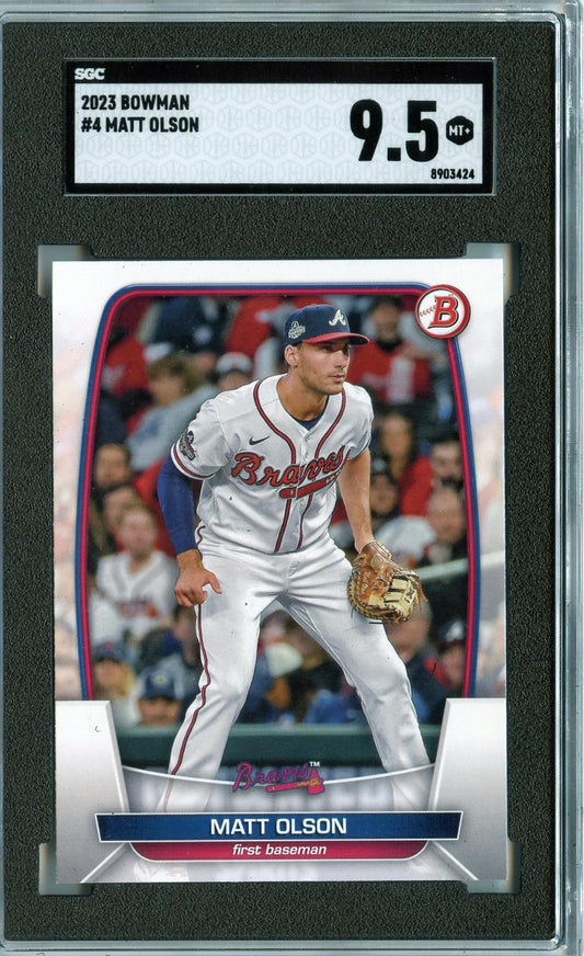 2023 Bowman #4 Matt Olson SGC 9.5