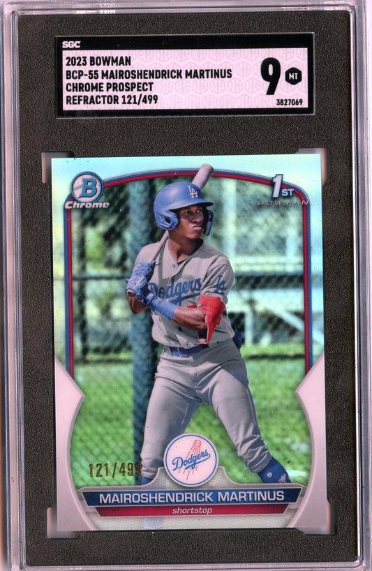 2023 Bowman #BCP-55 Mairoshendrick Martinus Chrome Prospects SGC 9