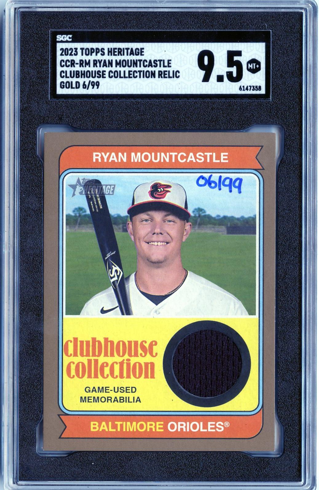 2023 #CCR-RM Ryan Mountcastle Clubhouse Collection Relics Gold SGC 9.5