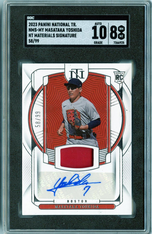 2023 Panini #NMS-MY Masataka Yoshida NT Materials Signatures SGC 8-10