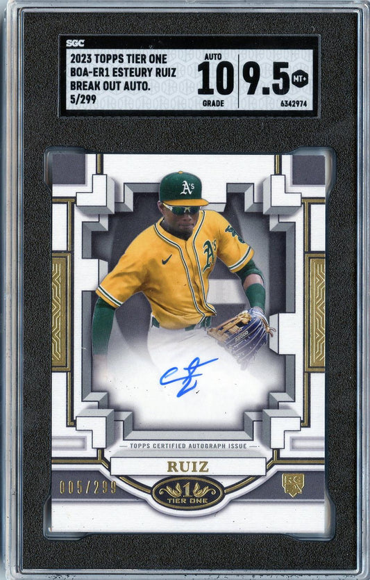 2023 Topps Tier One #BOA-ER1 Esteury Ruiz Break Out Autographs SGC 9.5