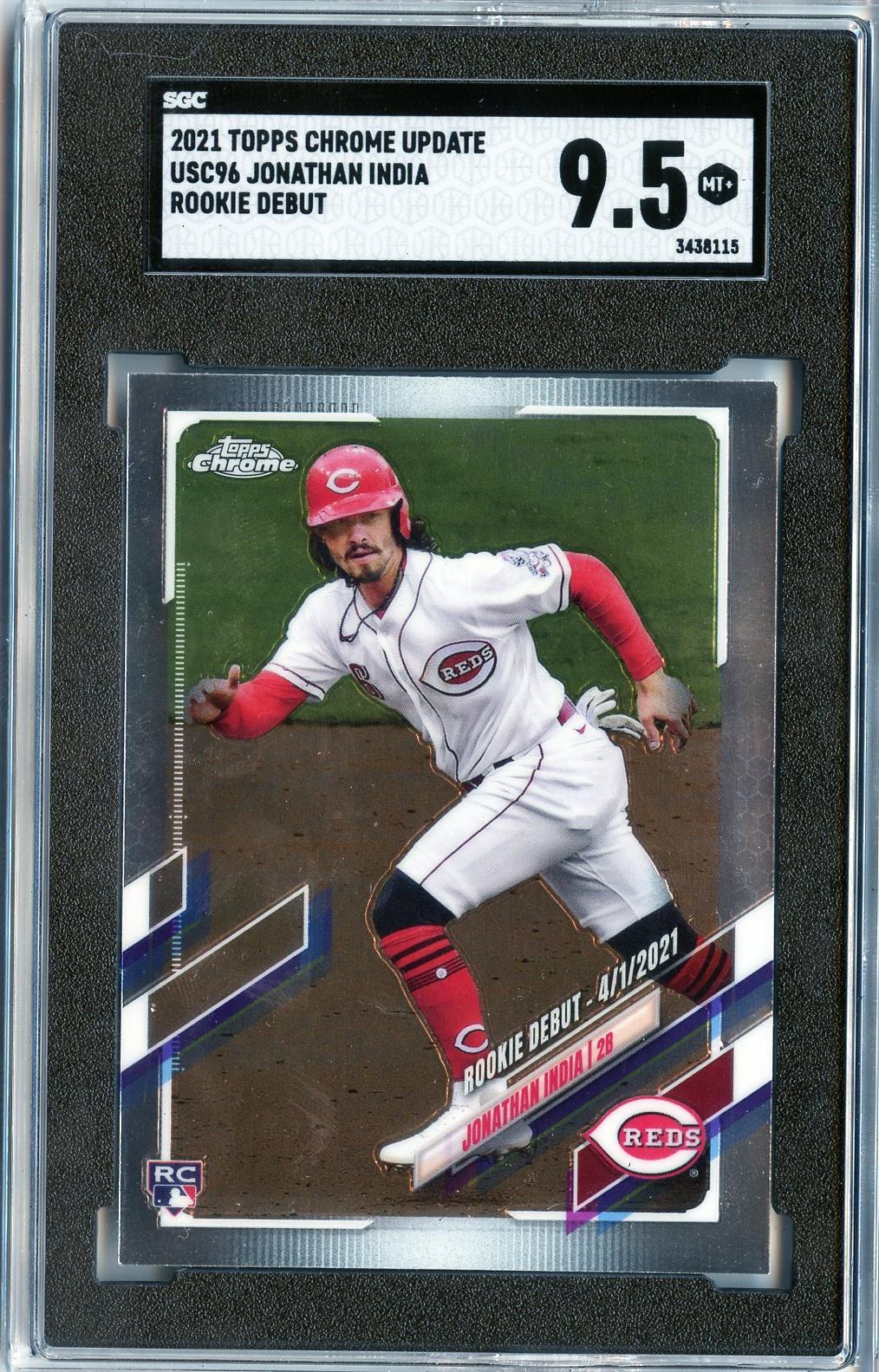 2021 Topps Chrome Update #USC96 Jonathan India RC SGC 9.5