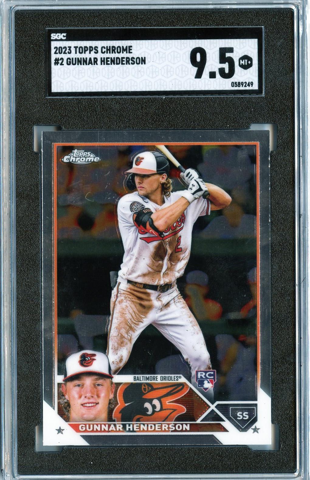 (1)2023 Topps Chrome #2 Gunnar Henderson RC SGC 9.5