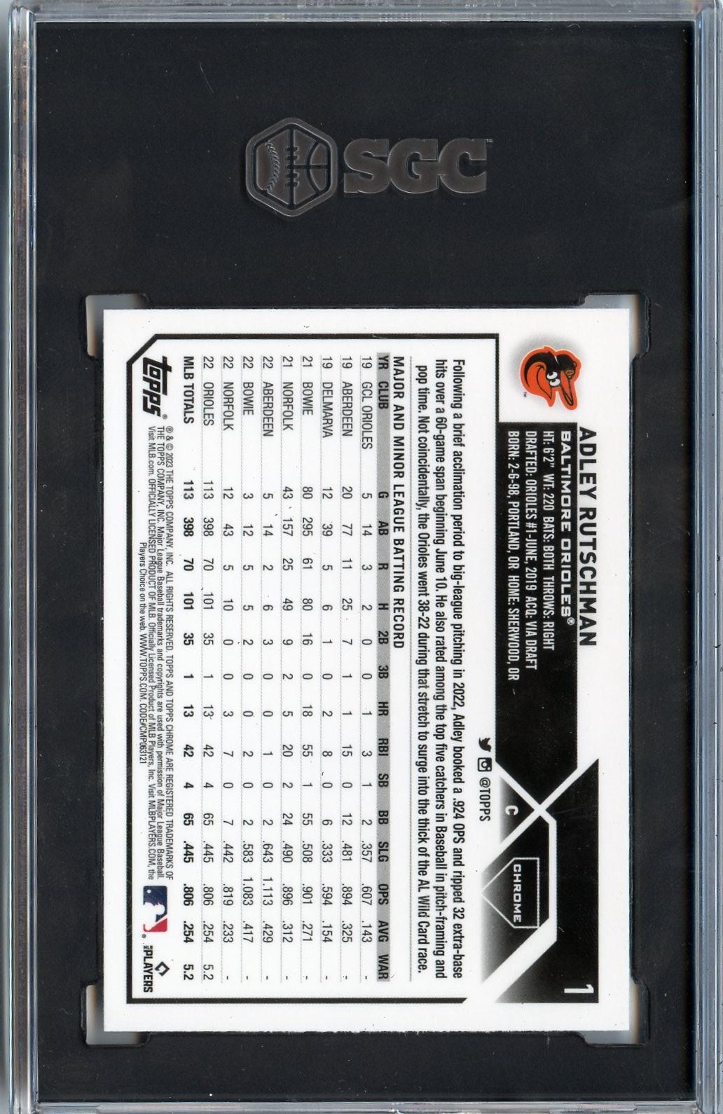 2023 Topps Chrome #1 Adley Rutschman RC SGC 9