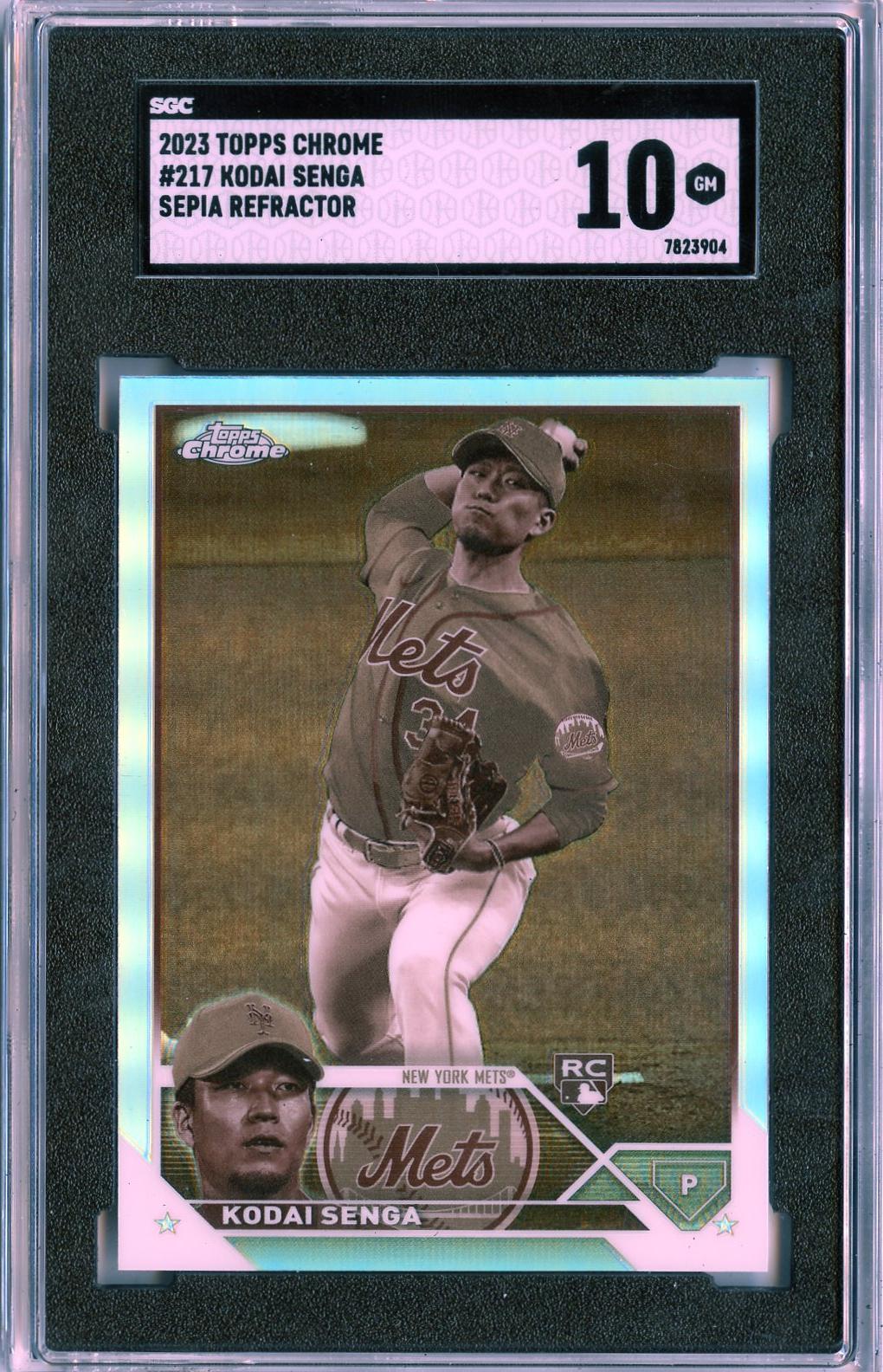 2023 Topps Chrome #217 Kodai Senga Sepia Refractors RC SGC 10