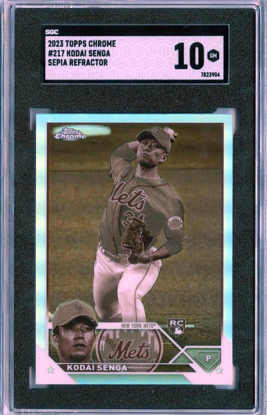 2023 Topps Chrome #217 Kodai Senga Sepia Refractors RC SGC 10