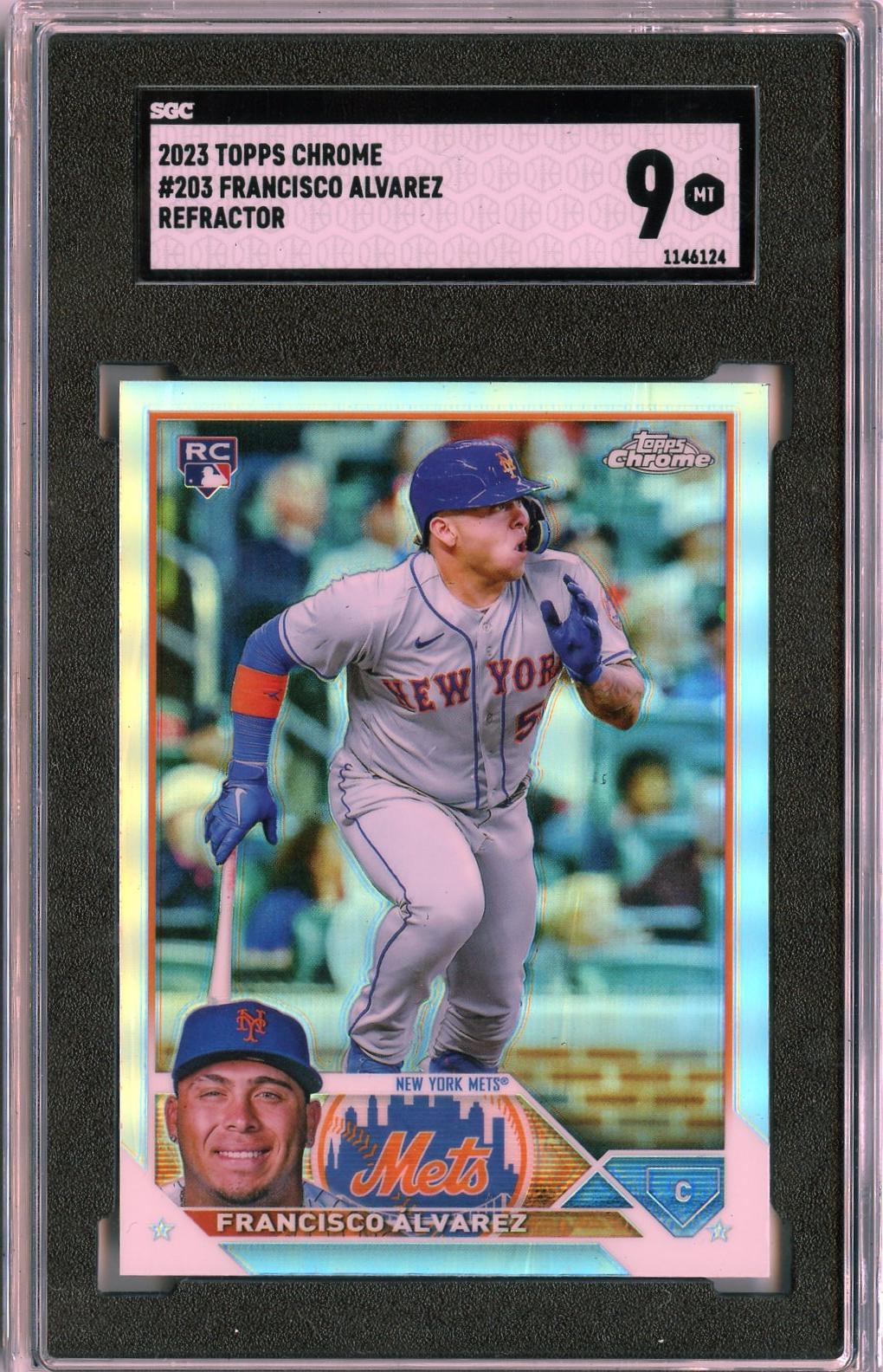 2023 Topps Chrome #203 Francisco Álvarez Refractors RC SGC 9