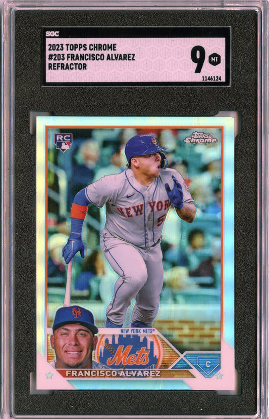 2023 Topps Chrome #203 Francisco Álvarez Refractors RC SGC 9