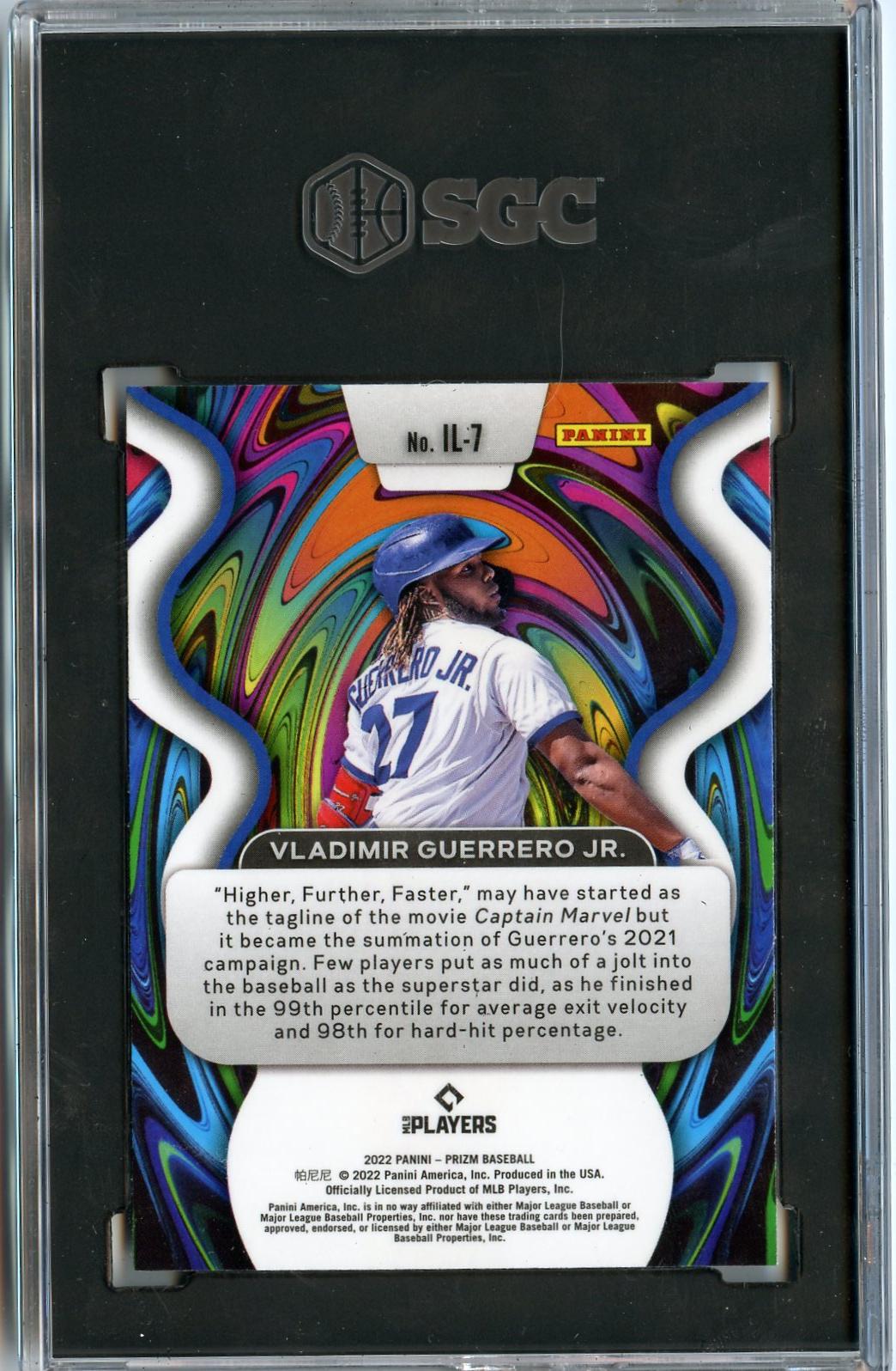 2022 Panini Prizm #IL-7 Vladimir Guerrero Jr. Illumination SGC 9