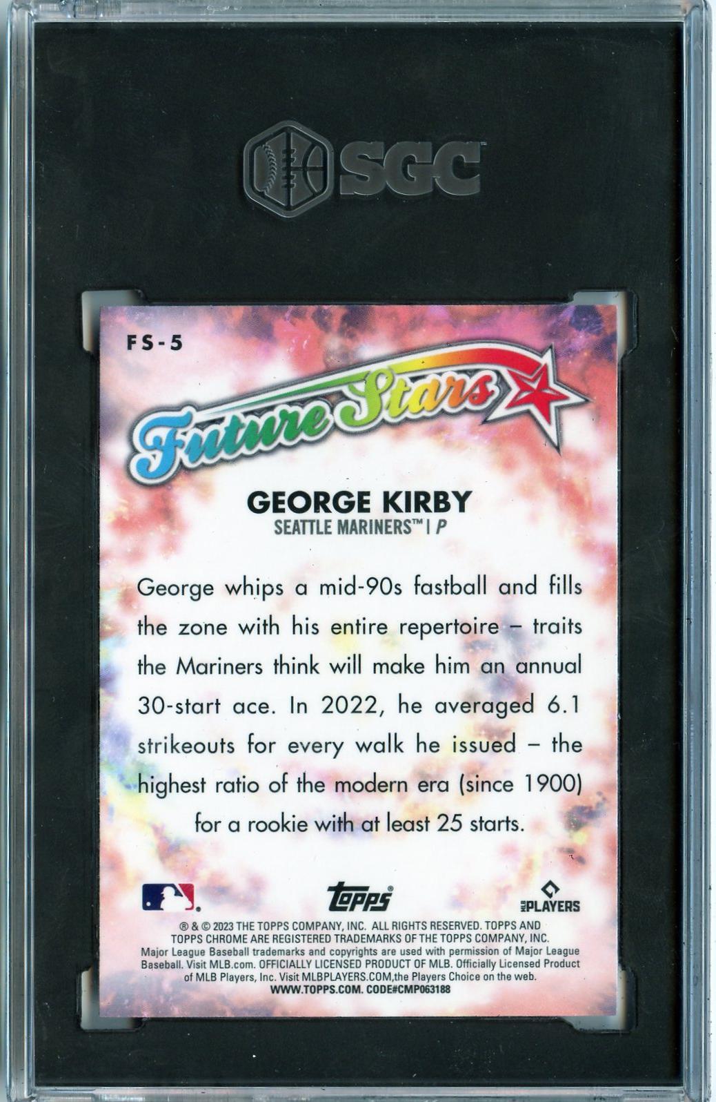 2023 Topps Chrome #FS-5 George Kirby Future Stars SGC 10