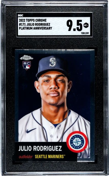 2022 Topps Chrome Platinum Anniversary #171 Julio Rodriguez RC SGC 9.5