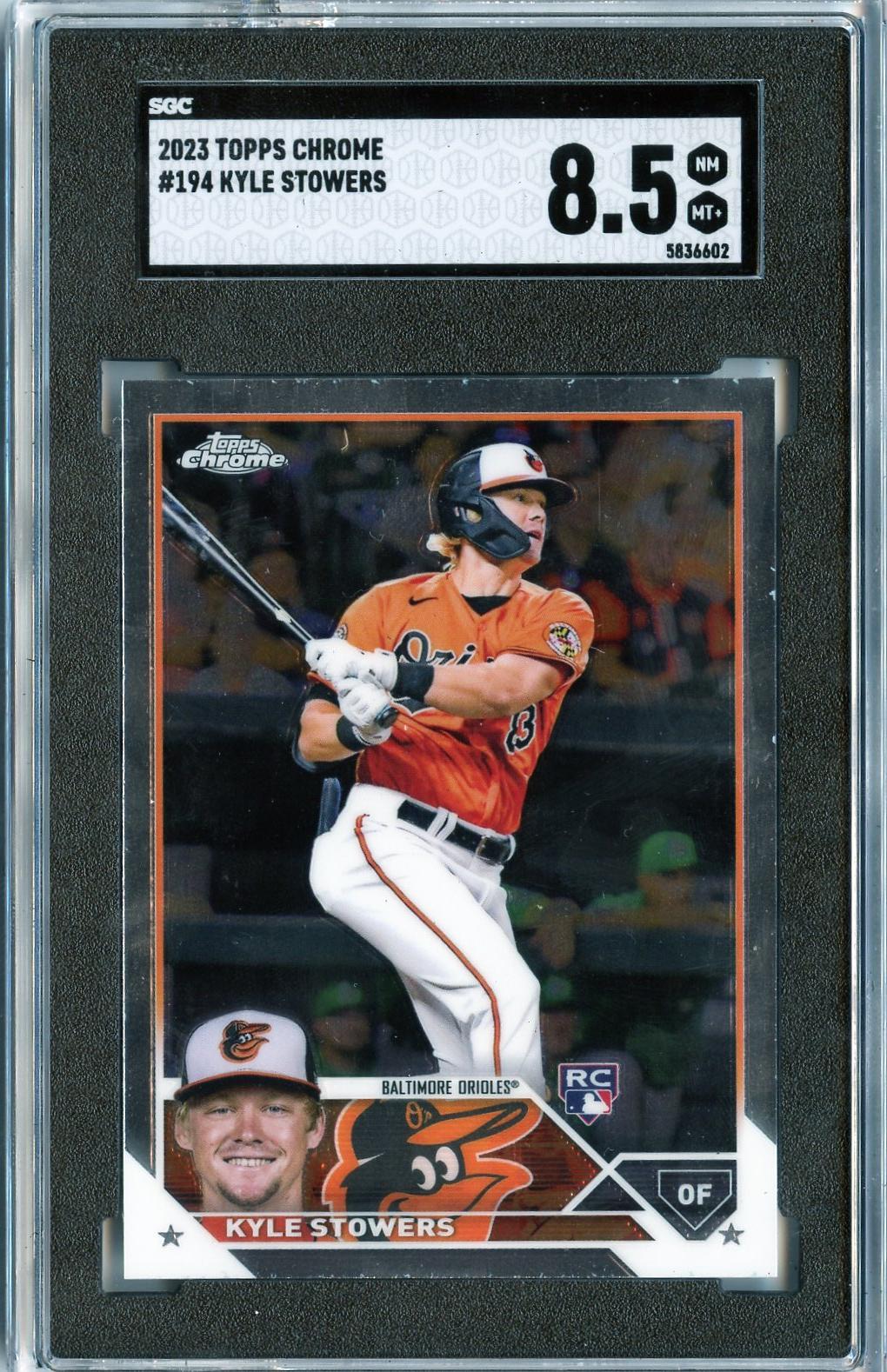 2023 Topps Chrome #194 Kyle Stowers RC SGC 8.5