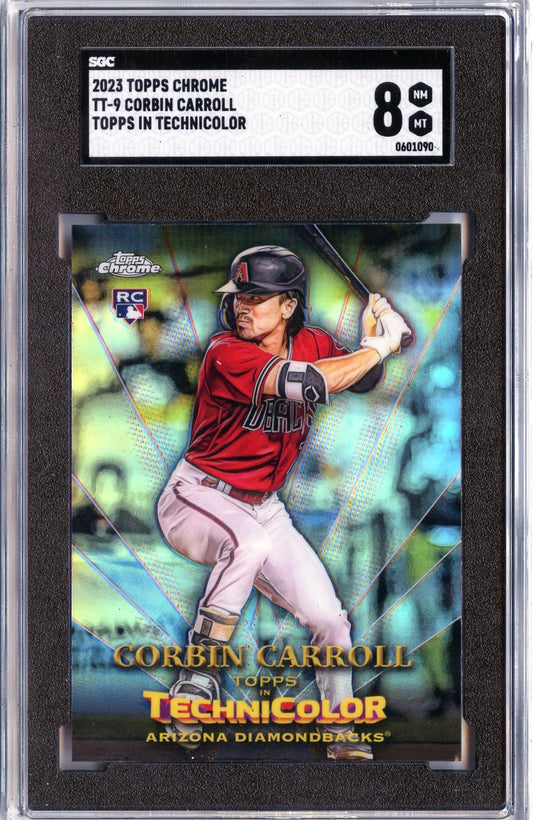 2023 Topps Chrome #TT-9 Corbin Carroll Topps in Technicolor RC SGC 8